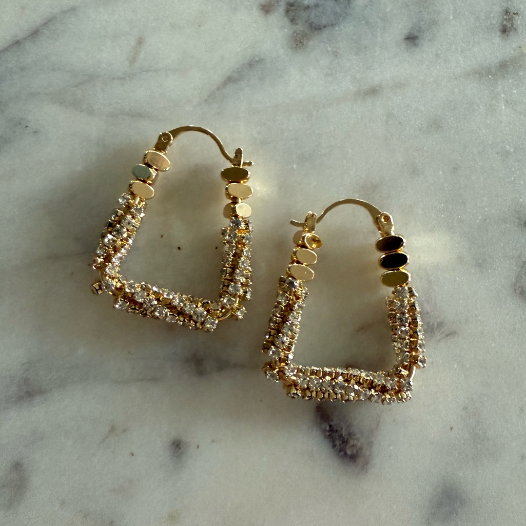 Final Price Elegant Gold And Silver Beaded Earrings 19$